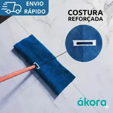 Pano de Chão Microfibra Com Furo 50x80cm Ákora Para Rodo Pano Mágico Original