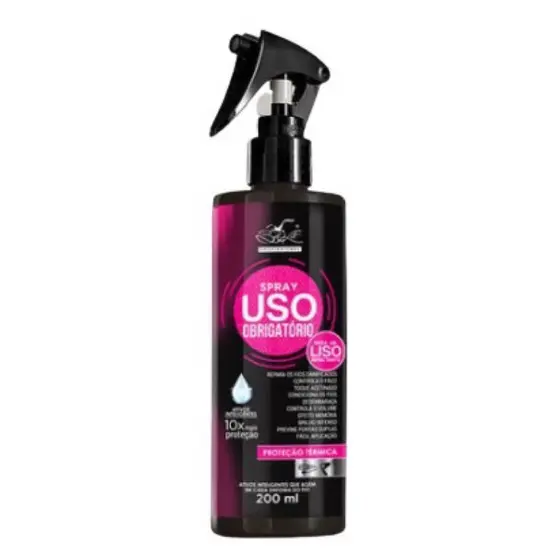 Spray Finalizador Protetor Térmico Uso Obrigatório 200ml - Original Belkit (Liso Obrigatório)