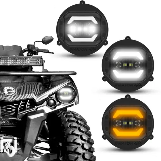 Kit Farol Led E Suporte P Quadriciclo Can Am Outlander 2015+