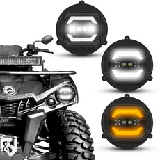 Kit Farol Led E Suporte P Quadriciclo Can Am Outlander 2015+