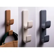 Gancho Duplo De Parede Multiuso Suporte Roupas Toalha