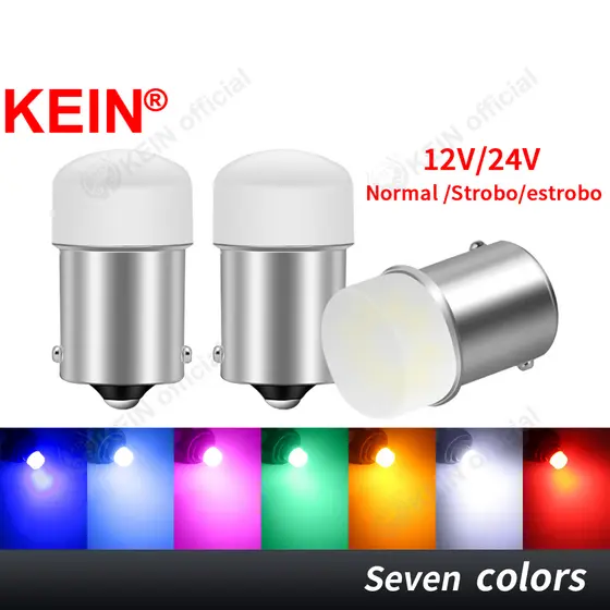 KEIN 2PCS Flash 12V 24V Luz Led Para Caminhão 1156 1157 Estroboscópica De Freio BA15S P21W BAY15D P21/5W De Parada De