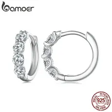 Bamoer 925 Silver D-Color Moissanite 0.1 Karat Clássico De Seis Garras De Diamante Para Mulheres