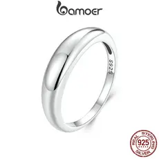 Bamoer 925 Sterling Sliver Ring Halo Design Simples Ocasião Diária Jóias De Moda Presentes Para Meninas