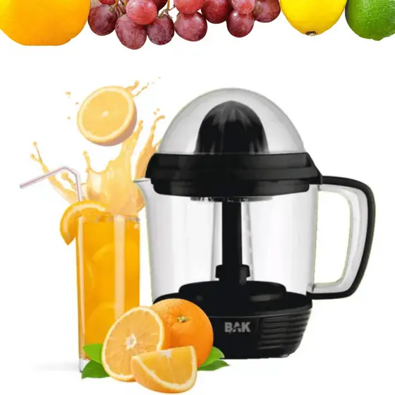 Espremedor De Frutas Laranja Limão Eletrico 2 Bicos Preto 1,2L Eficiente