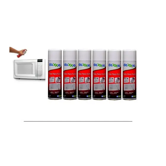 6 Tinta Branca P/ Forno Microondas Alta Temperatura Original