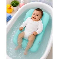 Almofada de banho bebê conforto verde para banheira confortável