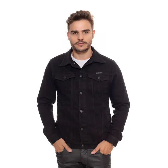 Jaqueta Jeans Masculina Casaso Básico Slim Dins