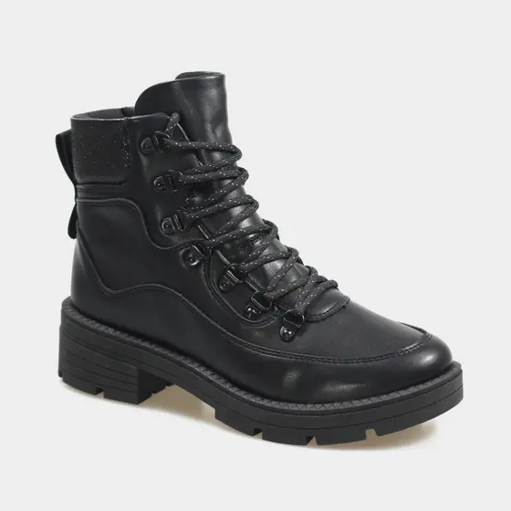 Bota Feminina Dakota Coturno Tratorado Salto Baixo Cano Baixo Bico Redondo Conforto Casual DA881