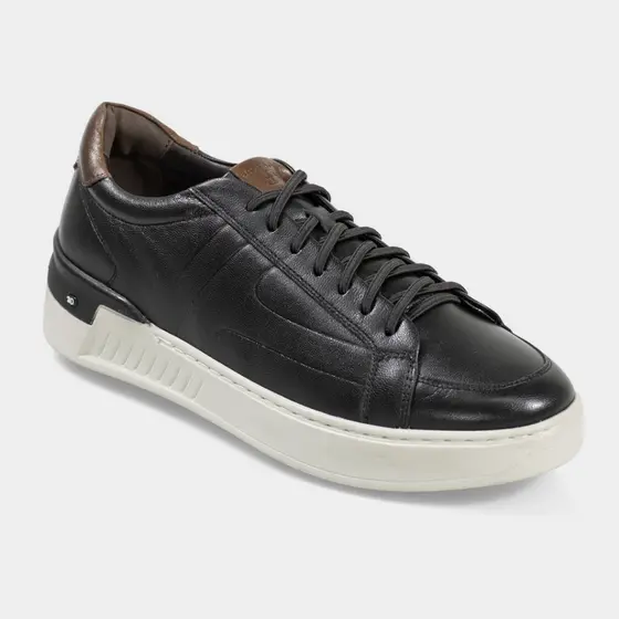 Sapatenis Jota Pe Power Light 5G Couro Legítimo Elástico Masculino 84800