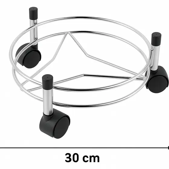 Suporte Reforçado para Botijão de Gás com Rodinhas - Carrinho para Vaso ou Galão de 20 litros