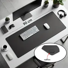 Desk Pad Mouse Pad Tapete de Mesa 90x40 Couro Sintetico Extra Grande