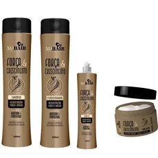 Kit Capilar Shampoo Condicionador Máscara Capilar e Leave-In Força e Crescimento Mahair Promoção!!