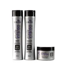 Kit Capilar Shampoo Condicionador e Máscara Capilar Preto Intenso Lama Negra Mahair Promoção!