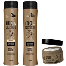Kit Capilar Shampoo Condicionador e Máscara Capilar Força e Crescimento Mahair Promoção!