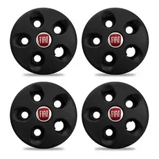 Calota Ducato Centro Roda Aro 16 C/ Emblema PRETA Kit 4 Unidades DUCATO FIAT VERMELHO
