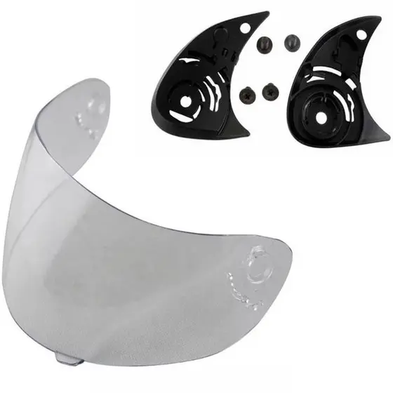 Viseira Capacete + kit reparo Ls2 Ff350 Espessura 2.2mm Cristal Polivisor - 1664c + 1177p