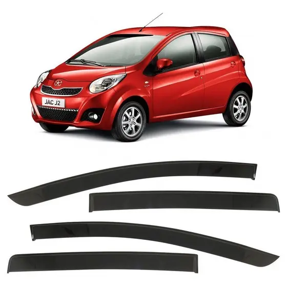 Calha De Chuva Defletor Jac J2 Todos Anos 4 Portas Acrilico Fume Ecoflex 17.005A