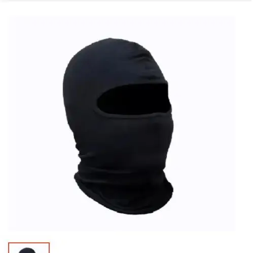 balaclava touca ninja gorro p/ frio cor preta tamanho único  96.5 algodão e 3.5 elastano