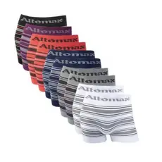 Kit com 6 Cuecas Altomax Boxer / Box Adulto e Juvenil Sem Costura