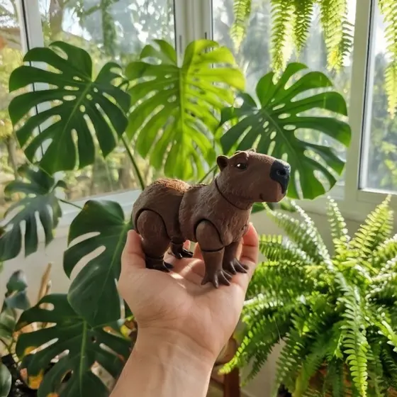 Capivara articulada decoração fofinha Colecionáve P M G e GG