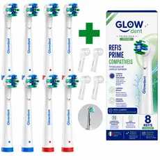 Kit 8 Refil Compatível Oral B Escova Dental Elétrica Precision Clean Pro Clean + 4 Capas Protetoras
