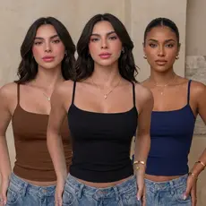 Regata Alcinha Blusa Feminina Básica Suplex Premium Confortável Alça Reforçada Estilosa Casual