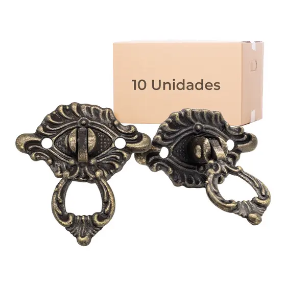 10 Puxadores Retro De Gaveta Comoda Modelo Alca Roma P Bau