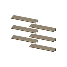 6 Puxadores Slim De Armario Retro Tito 64mm Cromado Bronze