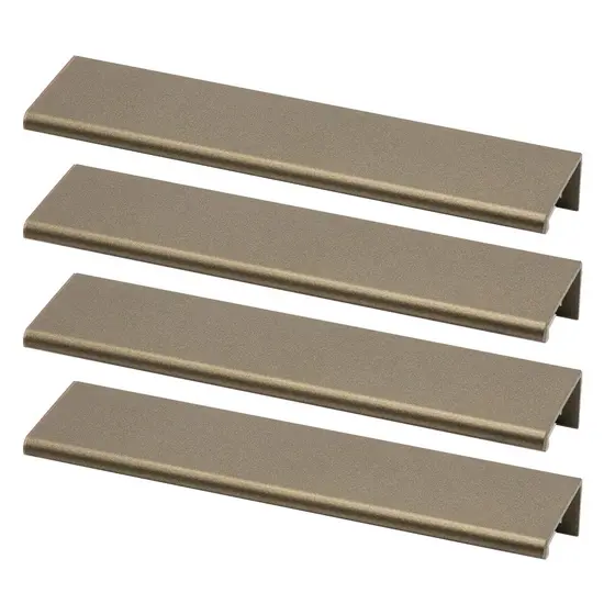 4 Puxadores De Gaveta Slim Aluminio Tito C/ Parafusos 96mm