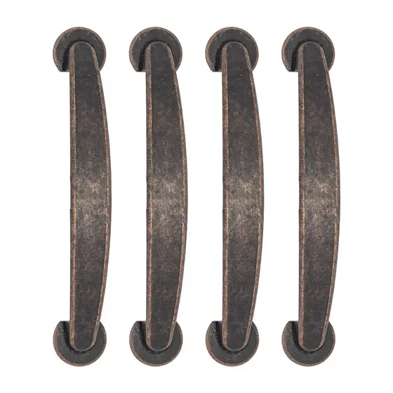 4 Puxadores Alca Colonial Prata Envelhecido Para Moveis 96mm