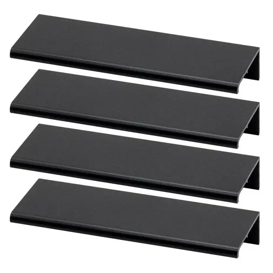 4 Puxadores De Gaveta Slim Aluminio Tito C/ Parafusos 64mm