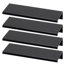 4 Puxadores De Gaveta Slim Aluminio Tito C/ Parafusos 64mm
