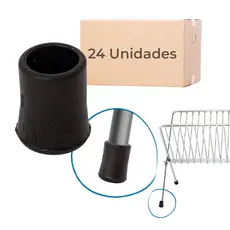 24 Ponteiras Protetora Pe Escorredor Cadeira Pe Fino 1/4 Pvc