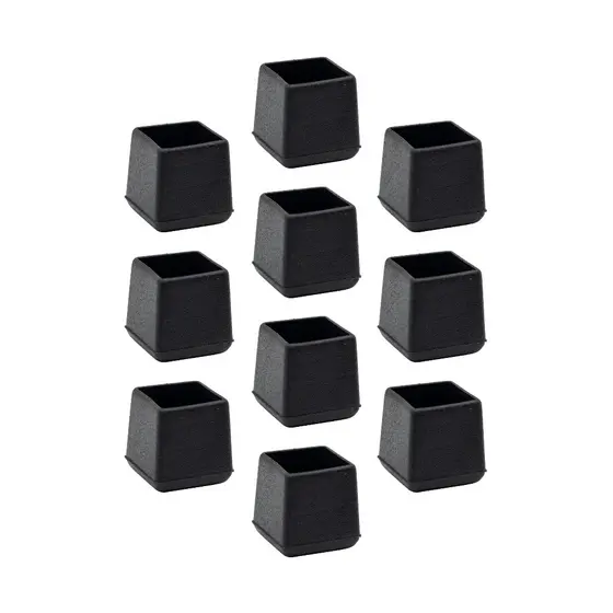 16 Ponteira Protetora Pe De Cadeira Mesa Quadrada PVC 16x16