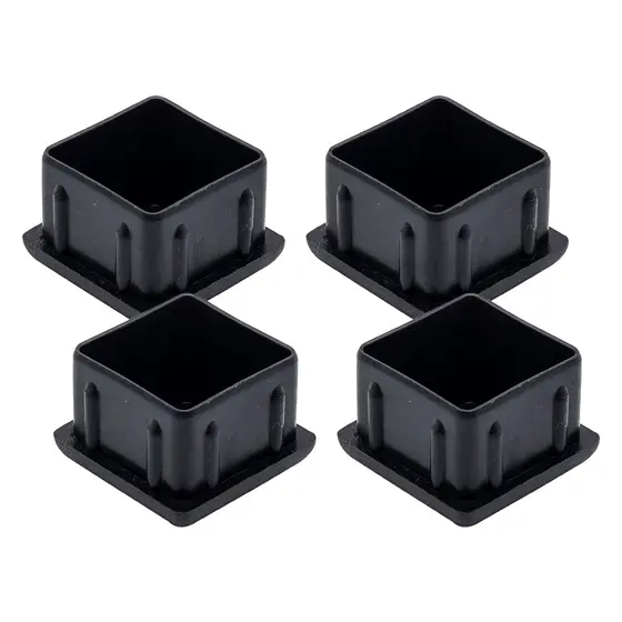 Kit 4 Ponteiras Internas Tubo Metalon 30x30 Pes De Cadeira