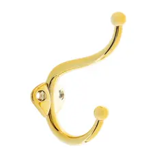 Suporte Gancho Ouro Dourado Cabide Duplo Para Toalha Lavabo