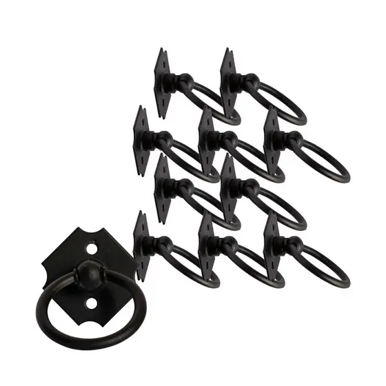 10 Uni Puxador Colonial Pienza Preto De Gaveta Armário Alça