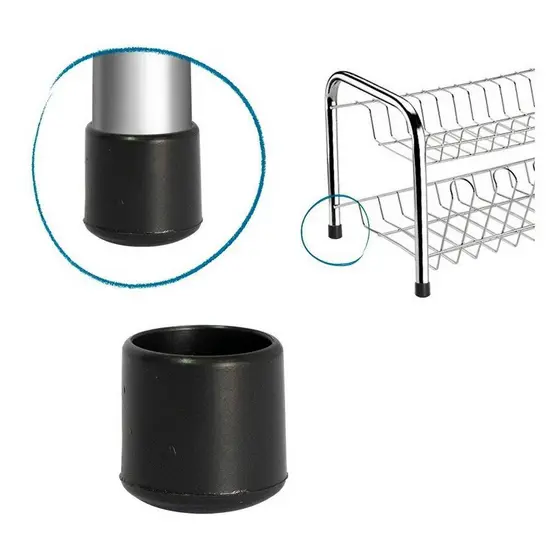 Kit 12 Ponteira Para Cadeira Redonda 1/2 1,2cm Externa Pvc