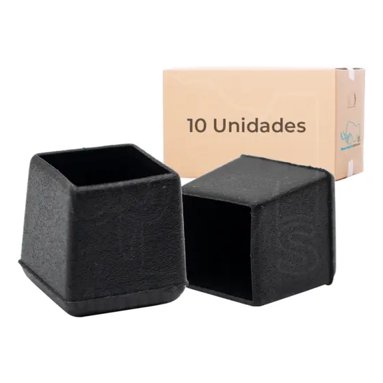 Ponteira Protetora Pé De Cadeira Mesa Quadrada 16mm - 10 Pcs