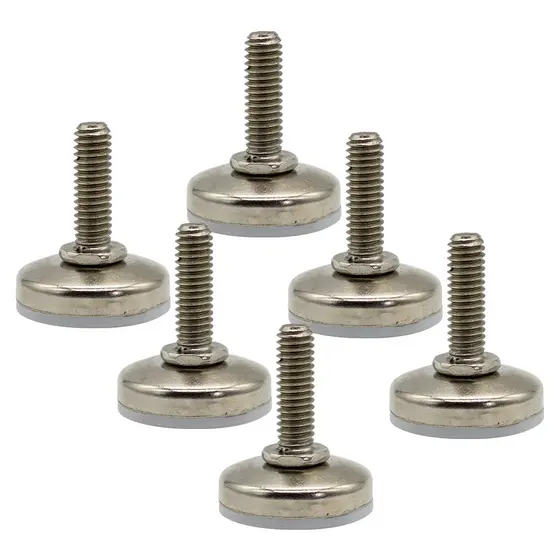 Pe Baixo De Cama Box Metal 5/16x1 Movel Armario 35mm 6 Pecas