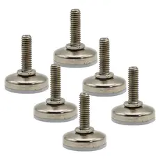 Pe Baixo De Cama Box Metal 5/16x1 Movel Armario 35mm 6 Pecas