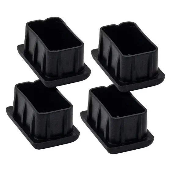 Kit 4 Tampas Ponteira Pes Plastica Interna 20x30 Retangular