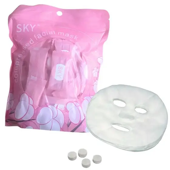 Kit 50 Máscaras Desidratada Comprimido Compactada