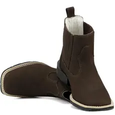 Botina Texana Feminina Country Couro legitimo Bico Quadrado Ramon Botas