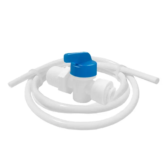 Registro Plastico 1/2 P/ Filtro De Agua + 2mt Mangueira 1/4