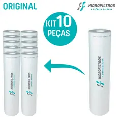 10 Refil Para Filtro de água 9.3/4 ECO Hidrofiltros Original