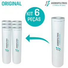 6 Refil Para Filtro de água 9.3/4 ECO Hidrofiltros Original