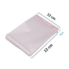 Saco Adesivado Plastico Transparente 12x12 C/ 100 Unidades