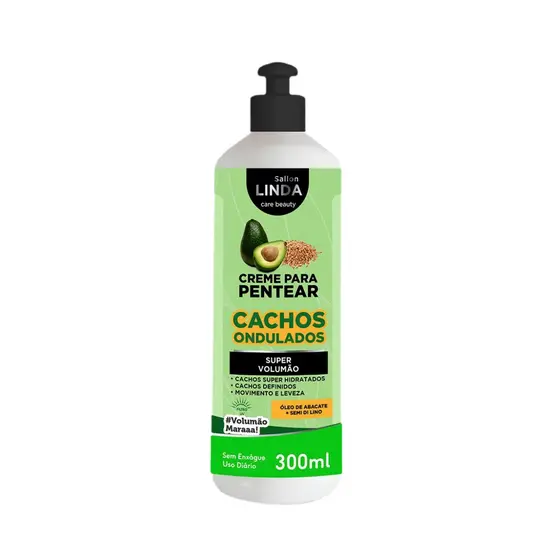 Creme de Pentear Cachos Ondulados Abacate + Semi Di Lino 300ml